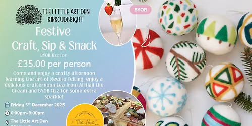 Craft, Sip & Snack @ The Hive Garlieston