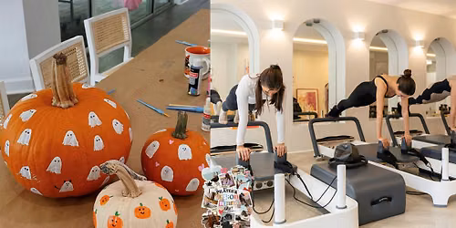 Pilates & Pumpkin Mug Painting