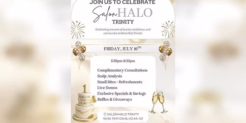 Celebrate one year of Salon Halo Trinity
