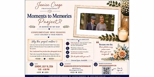 Moments to Memories: Complimentary Adult Children & Parent Photo Sessions