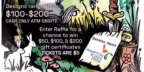 Hampton Roads Pride Flash Day Fundraiser at Tender Heart Tattoo
