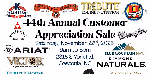 44th Annual Customer Appreciation Sale