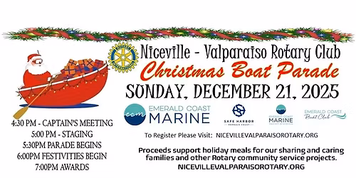 Niceville Valparaiso Rotary Club BOAT PARADE