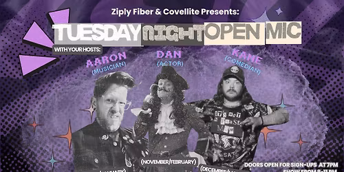 Tuesday Night Open Mic hosted by Kane O'Neill at The Covellite