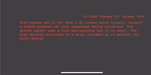 London Luton Airport Car Park Fire - Dan Cartwright BA (Hons)