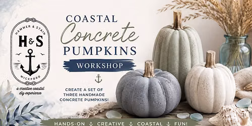 10\/11\/26 11-2pm Coastal Concrete Pumpkins Workshop