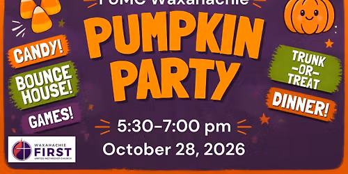 FUMC Waxahachie Pumpkin Party 2026