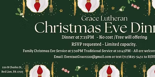 Free Christmas Eve Dinner - RSVP requested