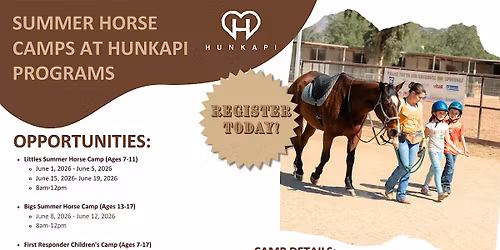 Summer Horse Camps at Hunkapi Programs 7-11yrs. 06.1-06.05