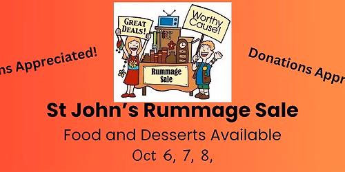St John's Rummage Sale with Food and Baked Goods