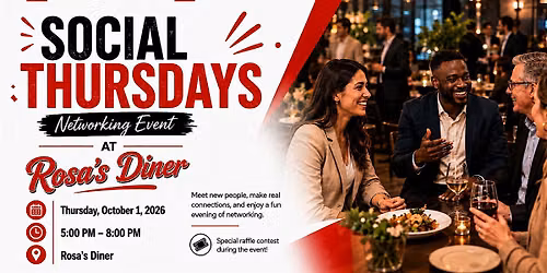 Social Thursday's Networking Event @ Rosa's Diner