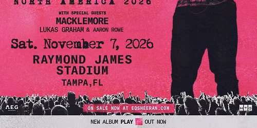 Ed Sheeran Tampa Tickets