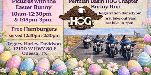 Pictures with the Easter Bunny & Permian Basin HOG Chapter Bunny Run