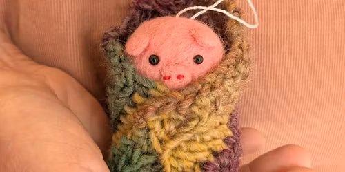 Needle felted pigs in blankets 