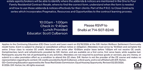 Complimentary 3 Hour CE Class - Lunch Provided!