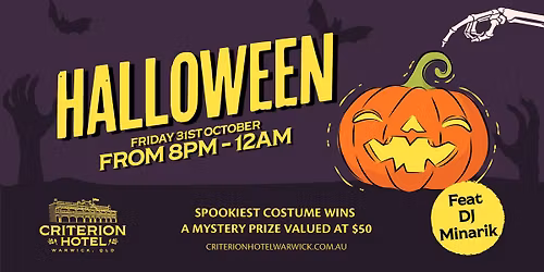 Halloween Party | Criterion Hotel Warwick