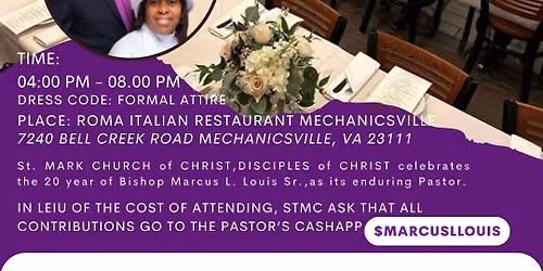 Pastor’s Anniversary Banquet