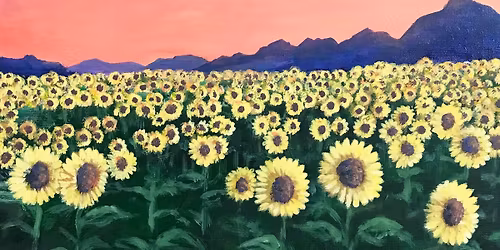 \ud83c\udf3b SIP AND CREATE: SUNFLOWER FIELD PAINTING \ud83c\udfa8\ud83c\udf77