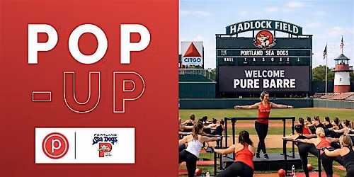 Pure Barre Portland pop-up class at Hadlock Field