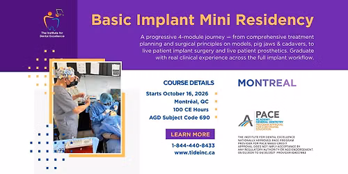 Basic Implant Mini Residency \u2014 Montr\u00e9al 2026