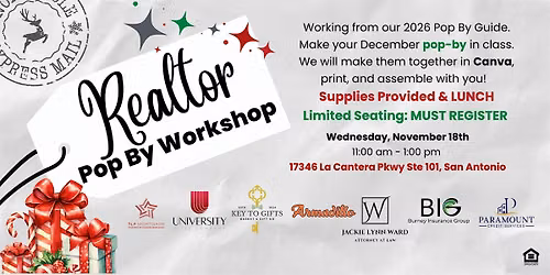 Realtor Pop By Workshop