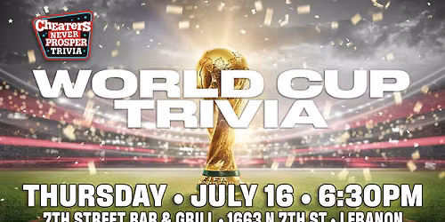 World Cup Trivia at 7th Street Bar & Grill - Lebanon