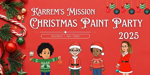 Kareem's Mission Christmas Paint Party 