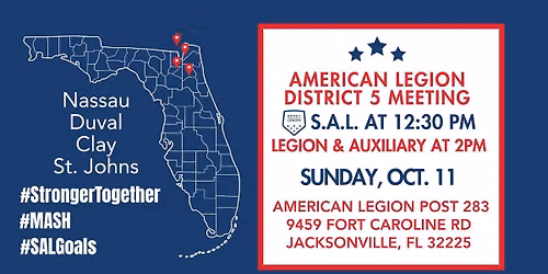 5th District Meeting SAL LEG AUX | Post 283 | Jacksonville, Florida