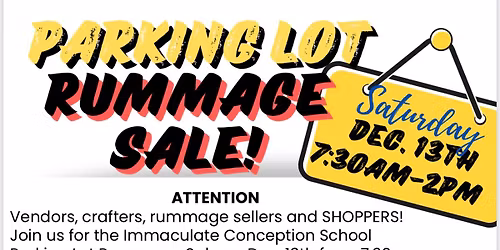 Immaculate Conception School Rummage Sale
