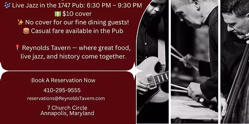 \ud83c\udfb7 Jazz Night at Reynolds Tavern \u2014 Every Wednesday! \ud83c\udfb7
