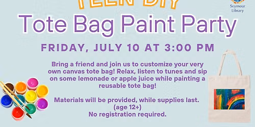 Teen DIY: Tote Bag Paint Party