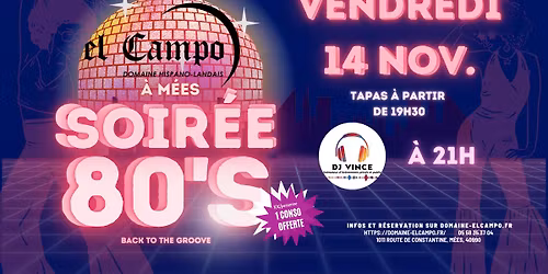 Soir\u00e9e Ann\u00e9es 80\u2019 \u00e0 Dax\/M\u00e9es