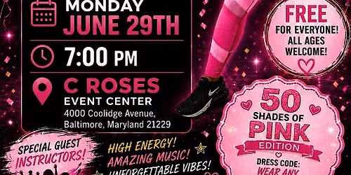 FREE Birthday Dance Fitness Party - 50 Shades of Pink Edition