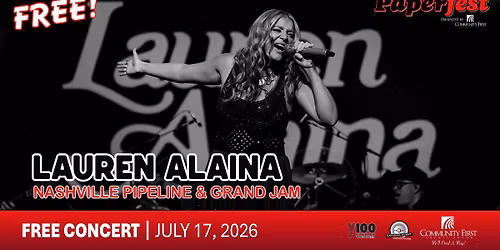Lauren Alaina FREE Concert at Paperfest