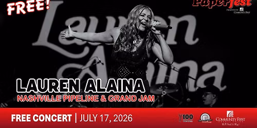 Lauren Alaina FREE Concert at Paperfest