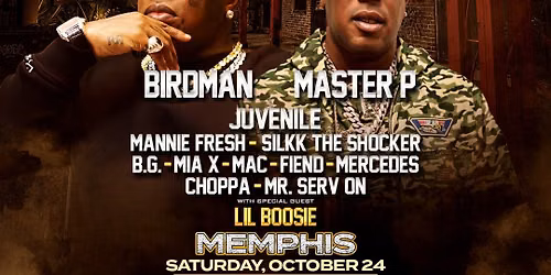 Cash Money & No Limit Tour: Master P  Birdman  Juvenile & Mannie Fresh