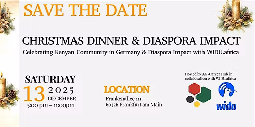 AG-Career Hub Christmas Dinner 2025 \u2014 Kenyan Community in  Germany