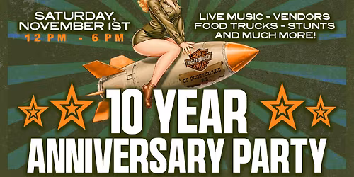 10 Year Anniversary Party | SATURDAY | NOVEMBER 1ST