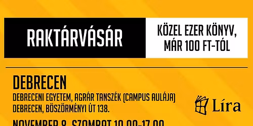 L\u00edra Rakt\u00e1rv\u00e1s\u00e1r Debrecenben - Debreceni Egyetem, Agr\u00e1r Tansz\u00e9k (Campus Aul\u00e1ja)