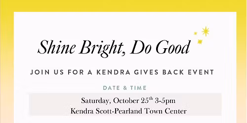 Kendra Scott Gives Back Event!