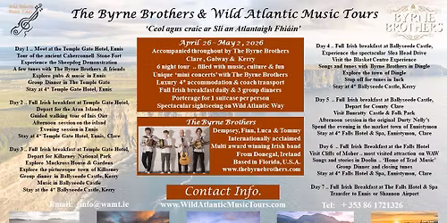 The Byrne Brothers Irish Tour .. April 2026 