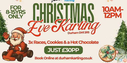 Christmas Eve Karting: 3x 15 Minute Races, Cookies & A Hot Chocolate for \u00a330pp