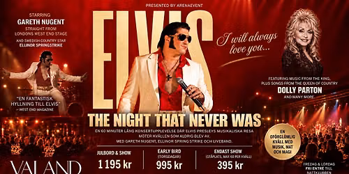 ELVIS! THE NIGHT THAT NEVER WAS \u2013 CHRISTMAS DINNER SHOW