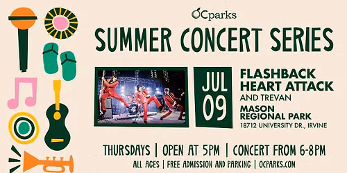 Flashback Heart Attack: 2026 OC Parks Summer Concert Series