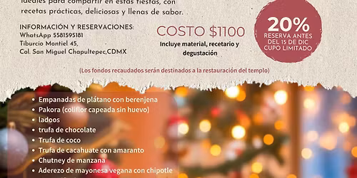 Taller de Bocadillos veganos Navide\u00f1os