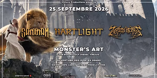 Concert metal : Hartlight + Sangham + Ashen Heart (100% label Victory Productions)