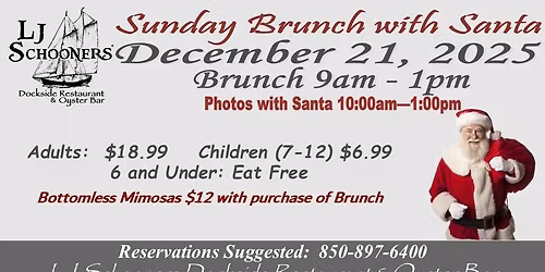 Brunch with Santa at LJ Schooners 