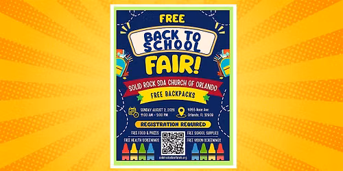 FREE Back to School Fair! Free Backpacks, School Supplies, Food & More!
