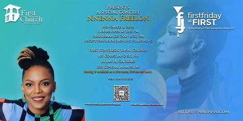 First Friday at First "LIVE"- NOVEMBER 2026- Nnenna Freelon