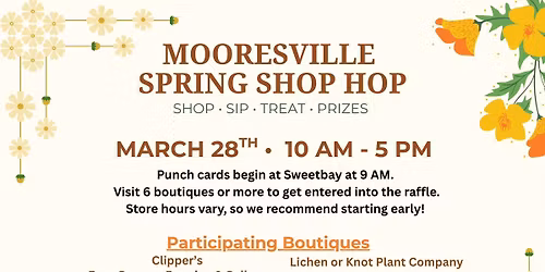 Mooresville Spring Shop Hop 2026